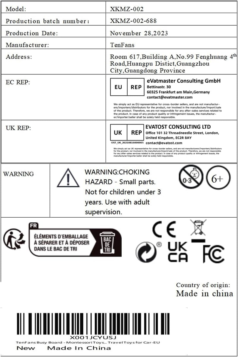 Montessori Busy Board | 3-5 Year Old Toddler Learning Toy | Fine Motor Skills Development | Montessori Sensory Playset | Early Childhood Education Tool | Portable Travel Preschool Activity Kit
