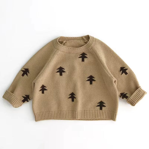 Korean Version of Autumn New Baby Boy Girl Clothes Baby Sweater Child Knit Sweater Newborn Knitted Long -Sleeved Cotton Babies