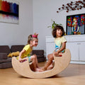 2in1-Montessori Wooden Seesaw-Table Chair Set-0