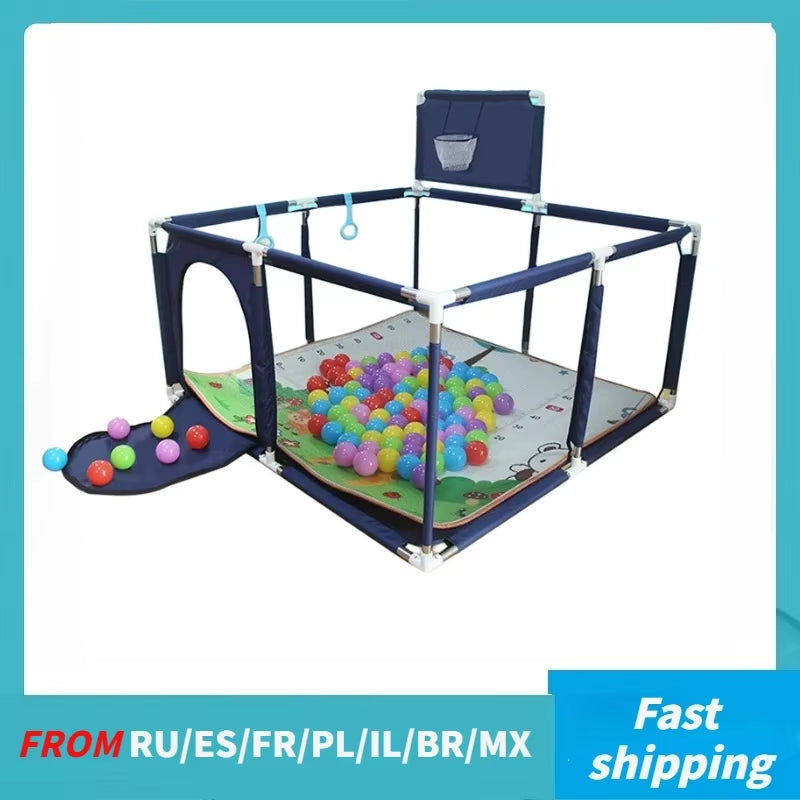 Square Baby Playpen Toddler Baby Games Park Infant Activity Barriers Playground Kid Ball Pit Playpen Baby Corralito Safety Fence