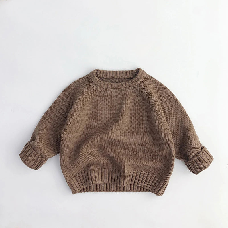 Korean Version of Autumn New Baby Boy Girl Clothes Baby Sweater Child Knit Sweater Newborn Knitted Long -Sleeved Cotton Babies