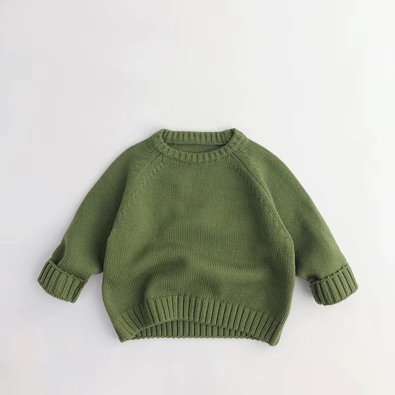 Korean Version of Autumn New Baby Boy Girl Clothes Baby Sweater Child Knit Sweater Newborn Knitted Long -Sleeved Cotton Babies
