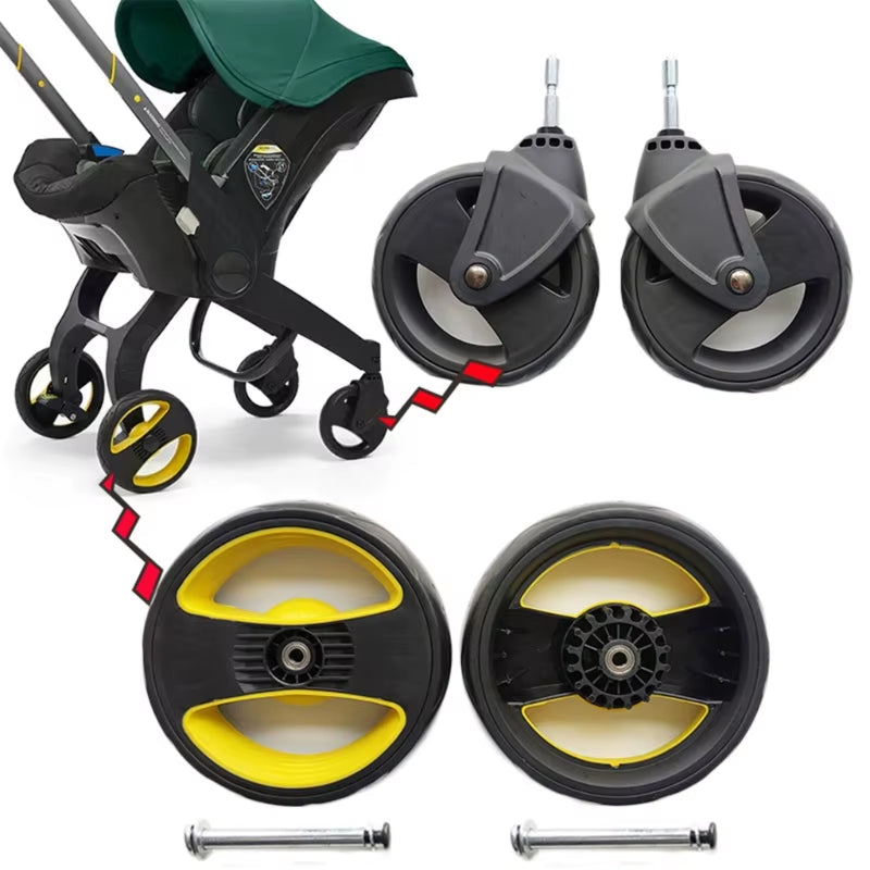 Universal Stroller Baby Trolley Baby Cart Front and Back Wheel Cart Accessories for Baby Trolley