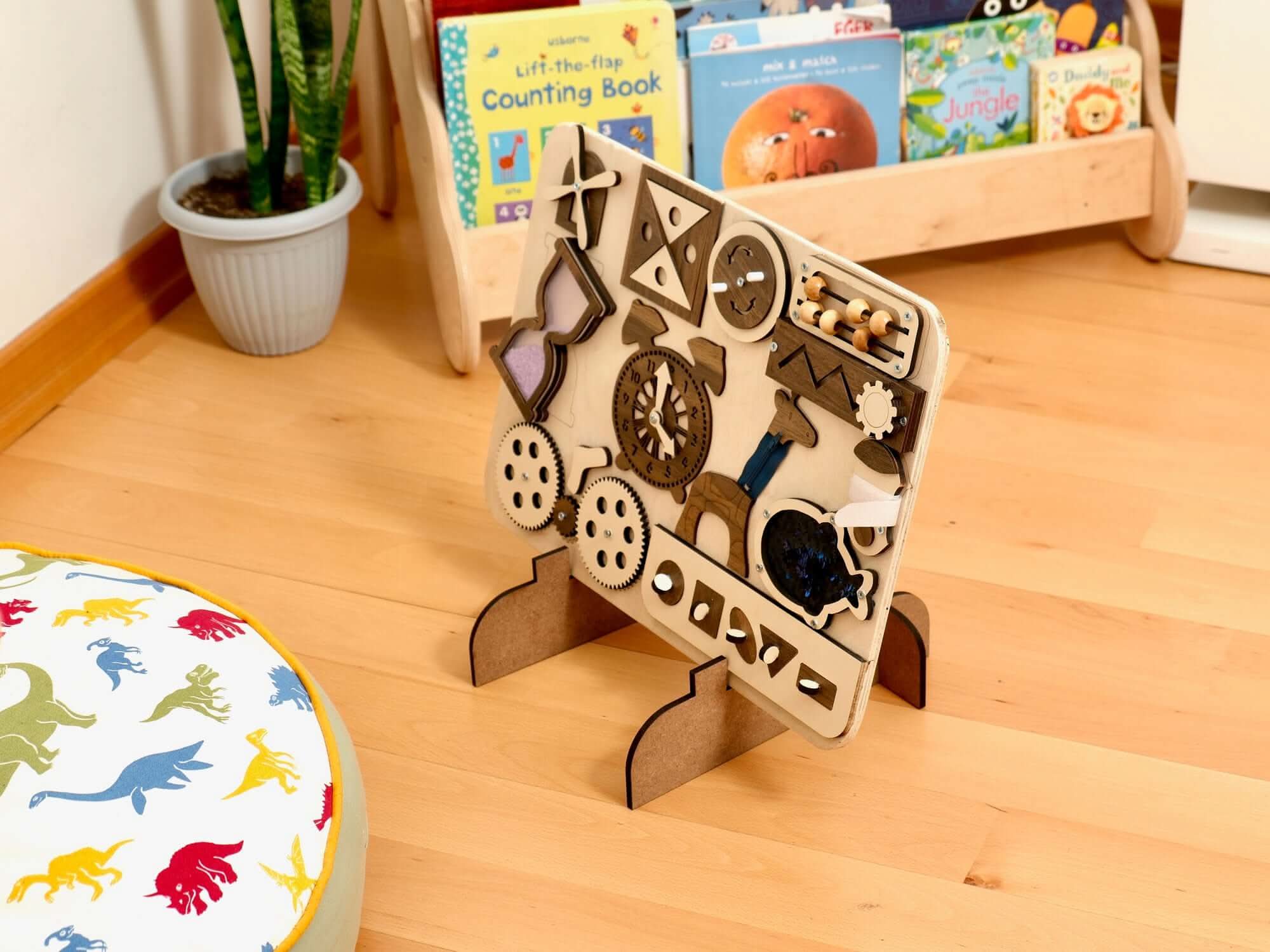 Wooden Busy Board for Toddlers-3