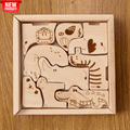 Wooden Safari Animal Puzzle Box for Toddlers-0