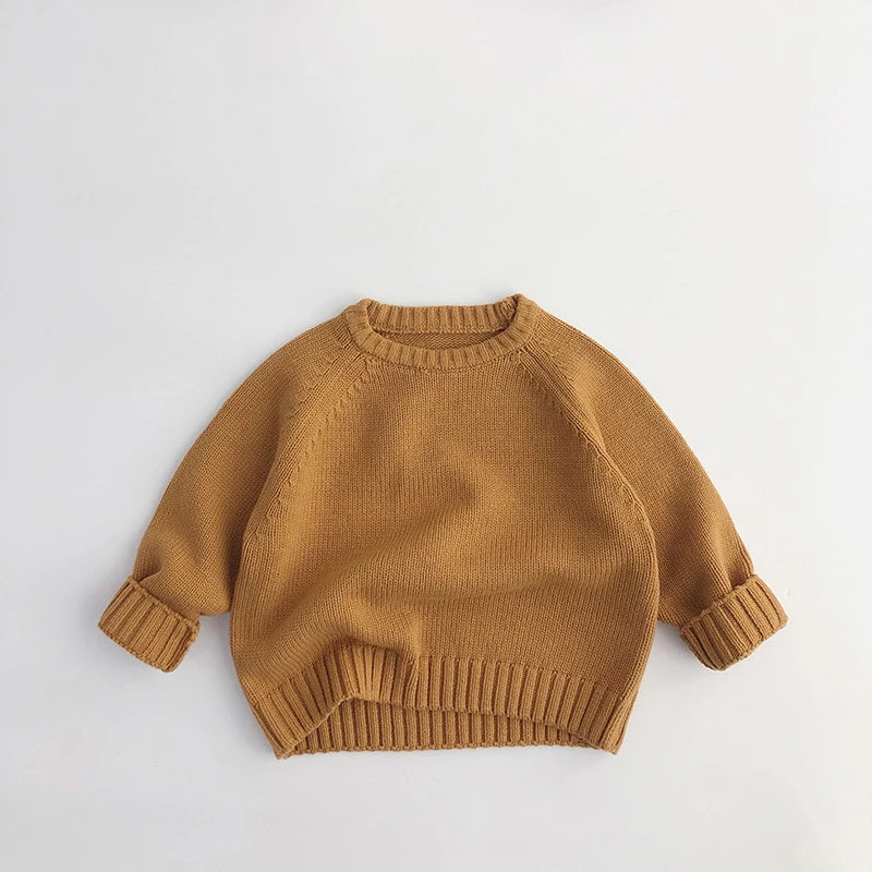 Korean Version of Autumn New Baby Boy Girl Clothes Baby Sweater Child Knit Sweater Newborn Knitted Long -Sleeved Cotton Babies