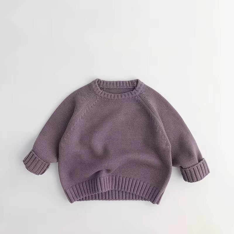 Korean Version of Autumn New Baby Boy Girl Clothes Baby Sweater Child Knit Sweater Newborn Knitted Long -Sleeved Cotton Babies