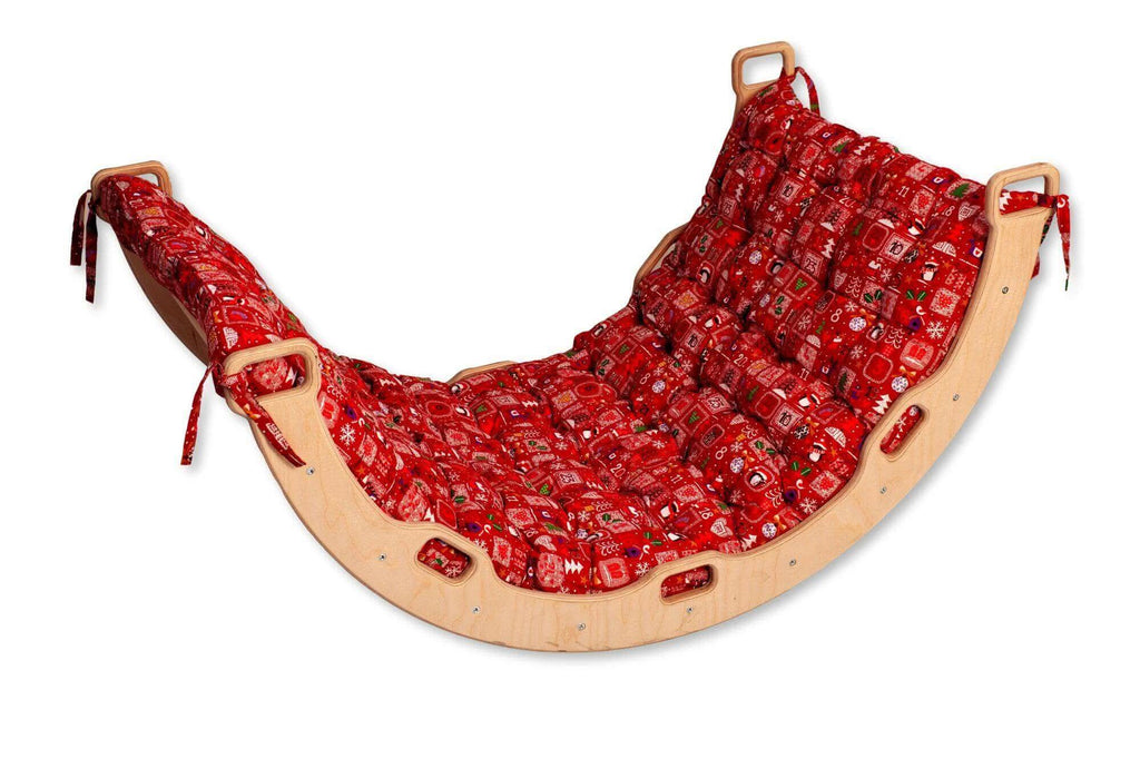 XL Wooden Climbing Arch Set with Christmas Design Pillow-4