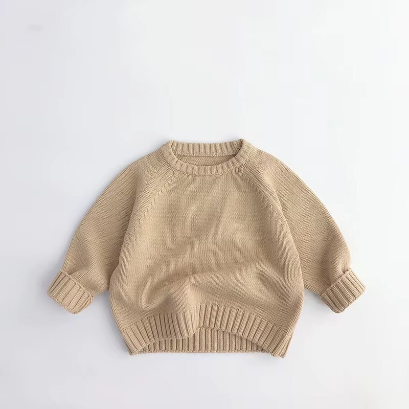 Korean Version of Autumn New Baby Boy Girl Clothes Baby Sweater Child Knit Sweater Newborn Knitted Long -Sleeved Cotton Babies
