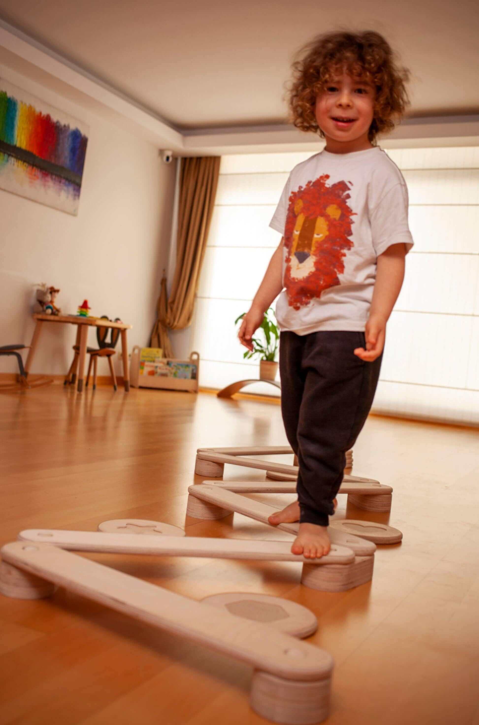 Montessori Balance Beam and Stepping Stones Set-0