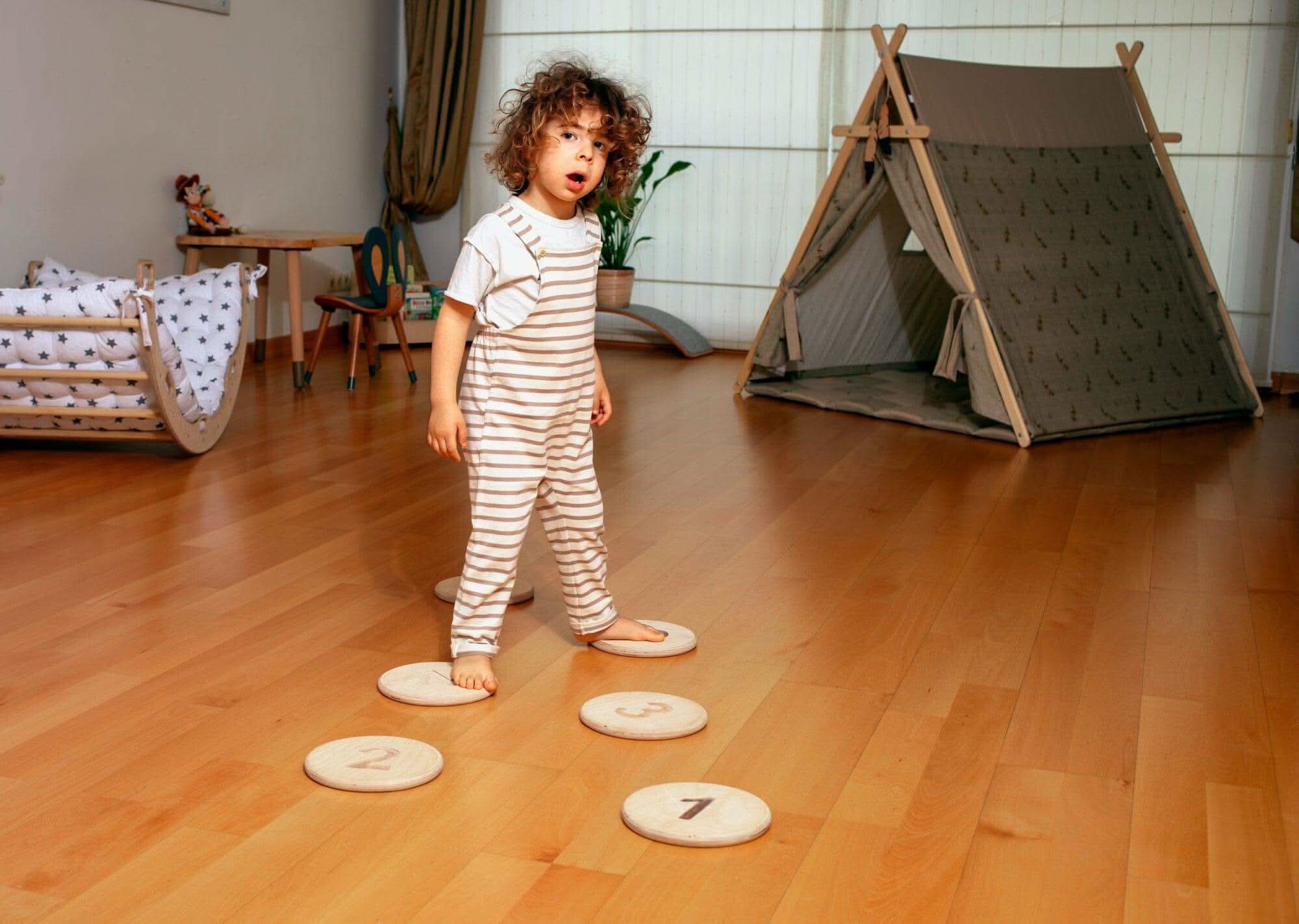 Montessori Balance Beam and Stepping Stones Set-3