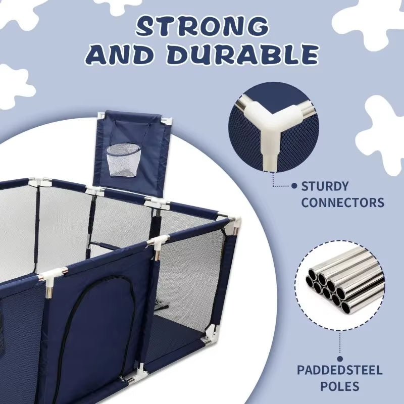 Square Baby Playpen Toddler Baby Games Park Infant Activity Barriers Playground Kid Ball Pit Playpen Baby Corralito Safety Fence