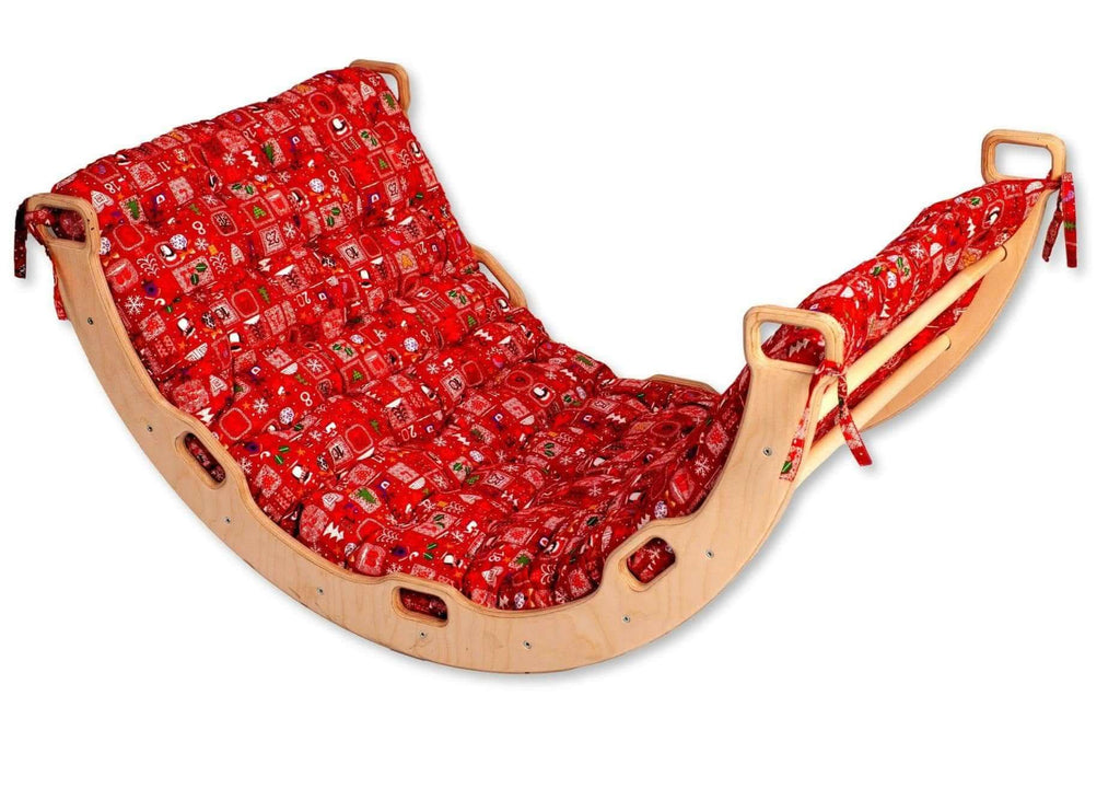 Large Montessori Climbing Arch/Rocker with Pillow Set-5