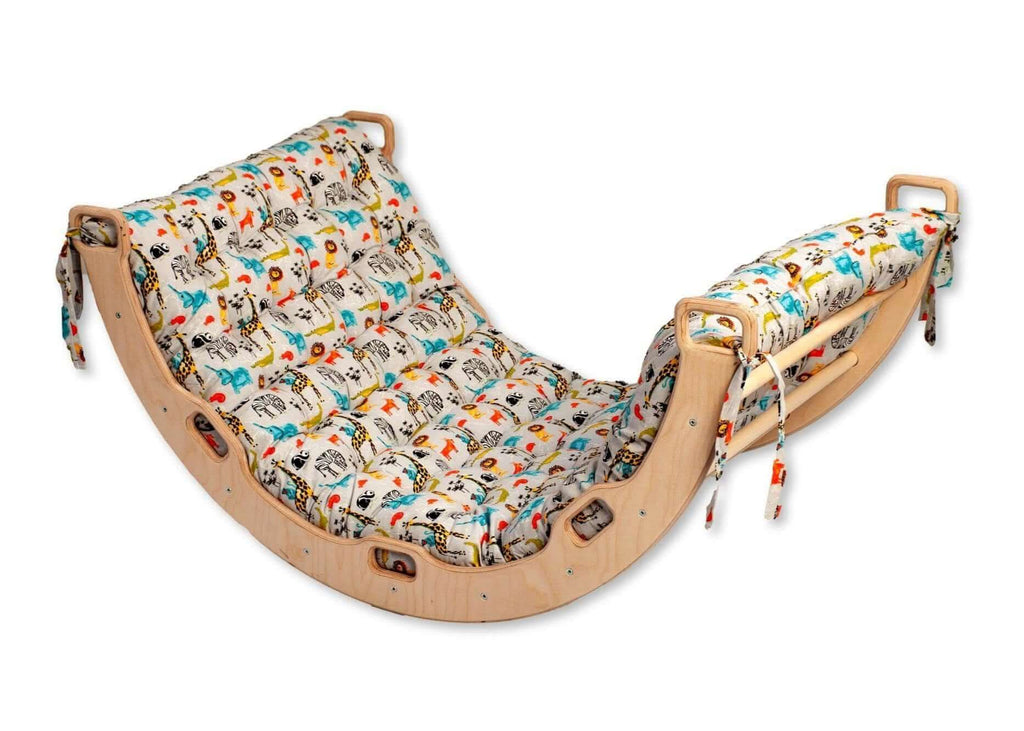 Large Montessori Climbing Arch/Rocker with Pillow Set-6