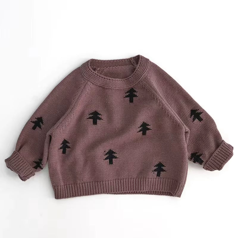 Korean Version of Autumn New Baby Boy Girl Clothes Baby Sweater Child Knit Sweater Newborn Knitted Long -Sleeved Cotton Babies