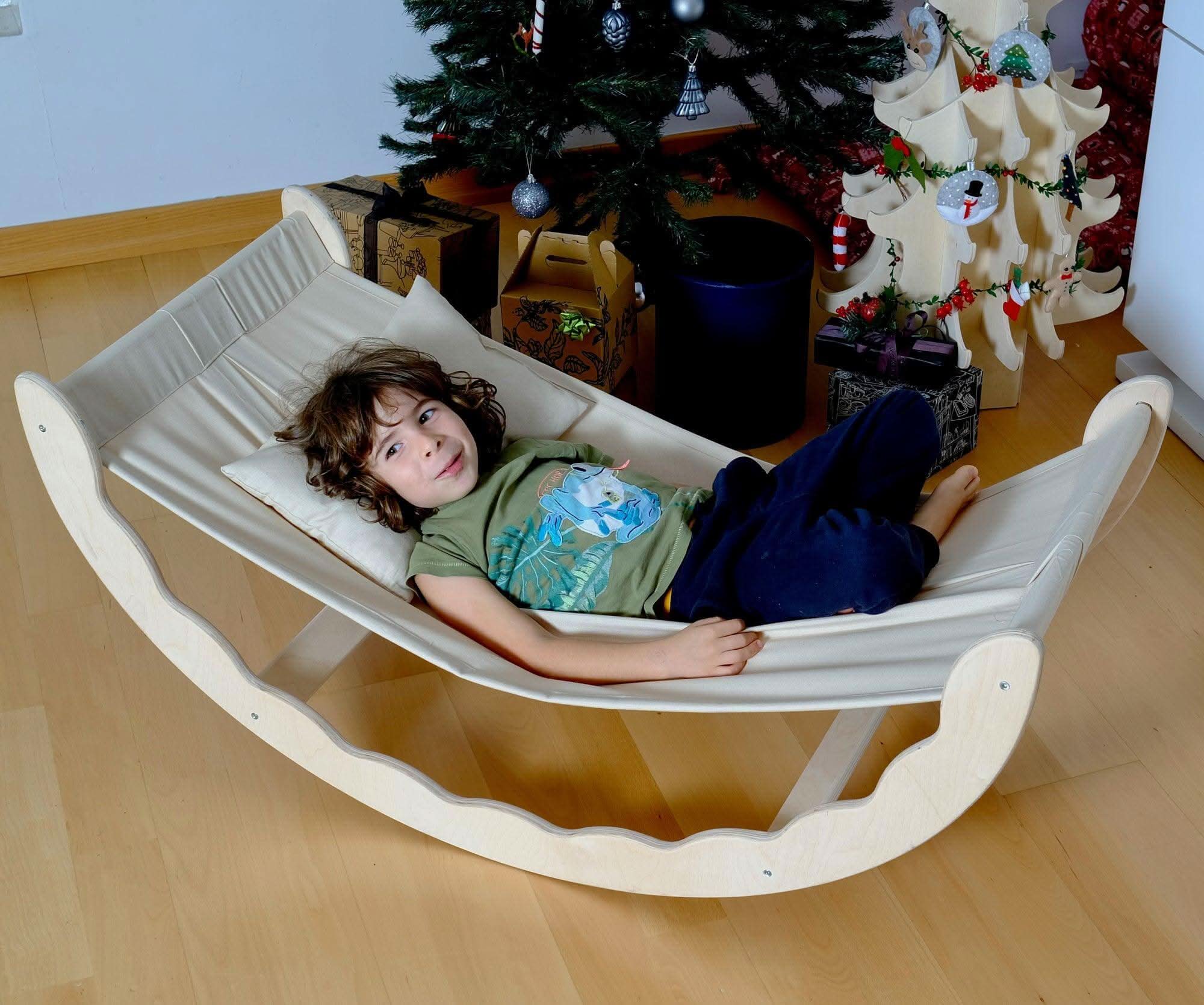 Wooden Hammock for Toddler-0